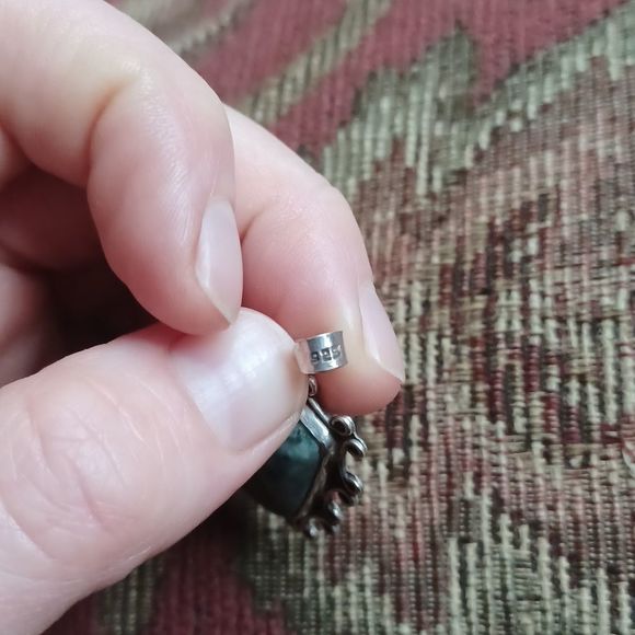 Unique stone Pendant 925 silver, vintage - Picture 7 of 7